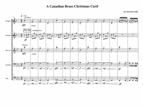 A Canadian Brass Christmas - Henderson/Cable