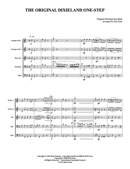 The Original Dixie Jazz Band Brass Quintet (Various/Gale) PDF Download