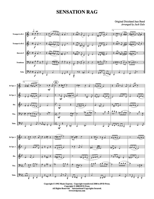 The Original Dixie Jazz Band Brass Quintet (Various/Gale) PDF Download