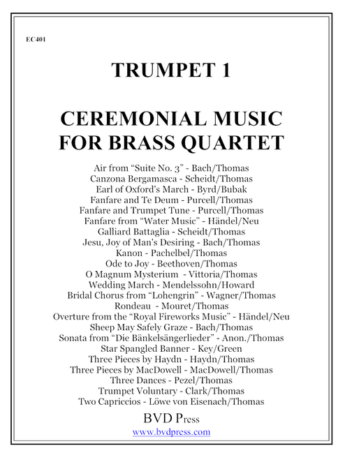 Ceremonial Music for Brass Quartet Trumpet 1 PDF Download