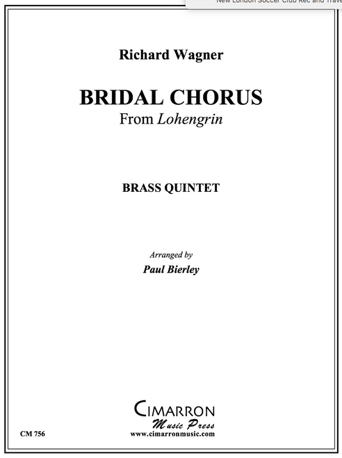 Bridal Chorus From Lohengrin Brass Quintet Wagnerbierley Canadian Brass Store 4267