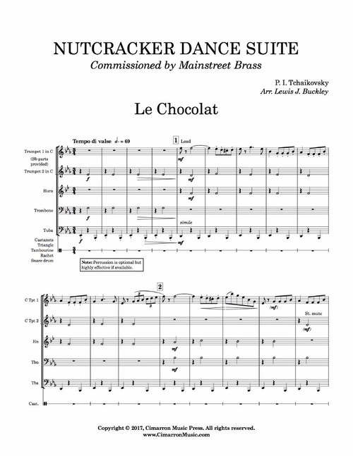 Nutcracker Dance Suite Brass Quintet w/Optional Percussion (Tchaikovsky/arr. Buckley) PDF