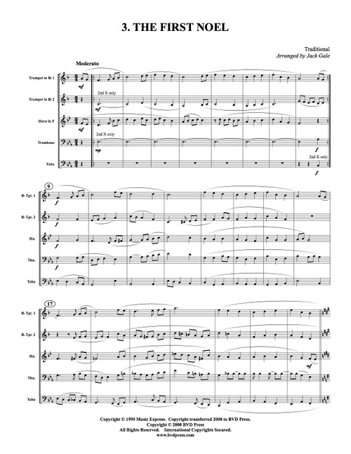 12 Christmas Carols for Brass Quintet (Trad./ arr. Jack Gale