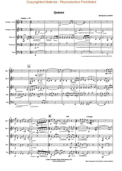 Quintet by Michael Kamen PDF Download