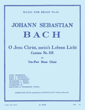 Cantata No 118 Brass Ensemble (10 players) (Bach/arr. King)