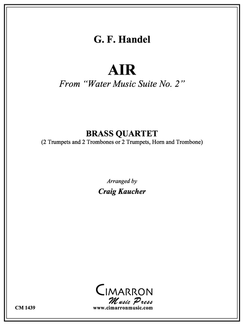 Air from "Water Music Suite No. 1" for Brass Quartet (Handel/arr. Kaucher) PDF Download