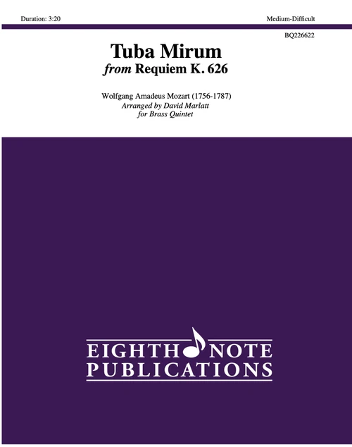 Tuba Mirum for Brass Quintet (Mozart/arr. Marlatt) PDF Download