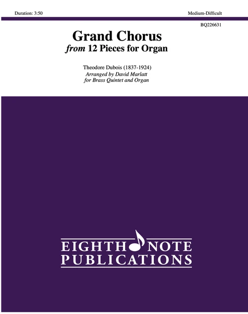 Grand Chorus from 12 Pieces for Organ for Brass Quintet and Organ (Dubois/arr. Marlatt) PDF Download