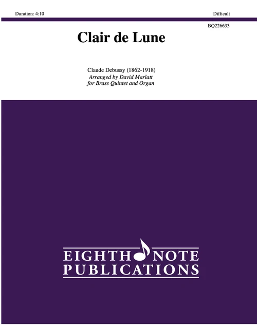 Clair de Lune for Brass Quintet and Organ (Debussy/arr. Marlatt)