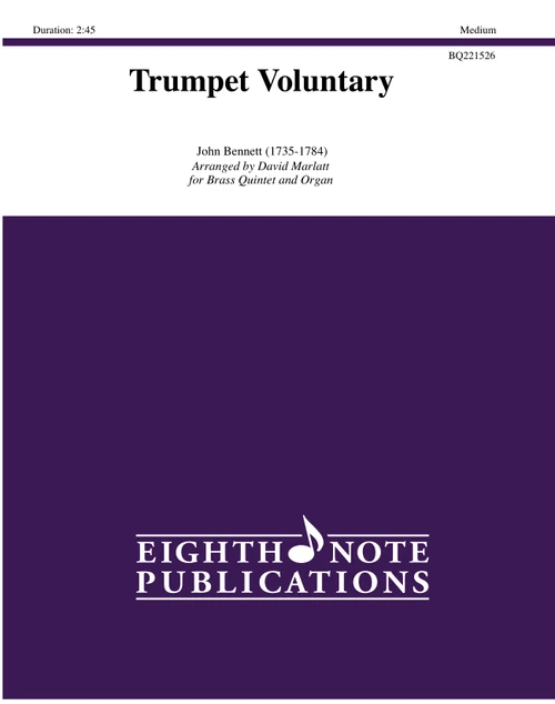 Trumpet Voluntary for Brass Quintet and Organ (Bennett/arr. Marlatt) PDF Download