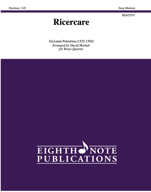 Ricercare for Brass Quartet (Palestrina/arr. Marlatt) PDF Download