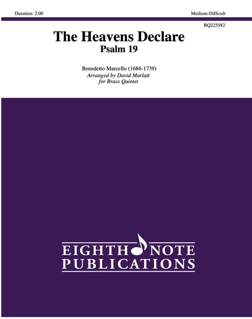 The Heavens Declare (Psalm 19) for Brass Quintet (Marcello/arr. Marlatt) PDF Download