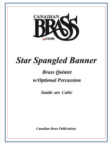 Star Spangled Banner Brass Quintet Arr Cable With Optional Percussion By Engelman