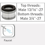 Neoperl Male 13/16”-27 for small female threaded aerators junior adapter long neck faucet attachment