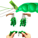Think Green Fidget Backpack Hanger Bean Pea Pod Kids Character Keychain with Logo Think Green Fidget Backpack Hanger Bean Pea Pod Kids Character Keychain with Logo