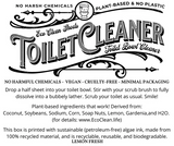 no more plastic plant based lemon scented toilet bowl solution