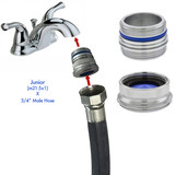2 adapter to hook up washing machines dish washer appliances to faucet aquarium filter hose nozzle sink portable apartment Fits standard hose threads adapters regular size garden 3/4" RV trailer camper boat