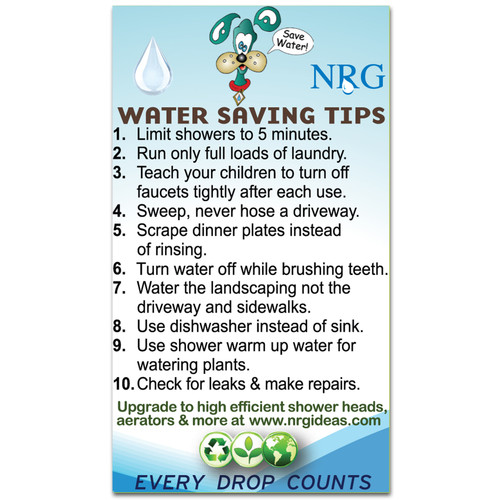 Water tips conservation magnet locker school refrigerator kitchen fridge saving ideas bathroom reminder