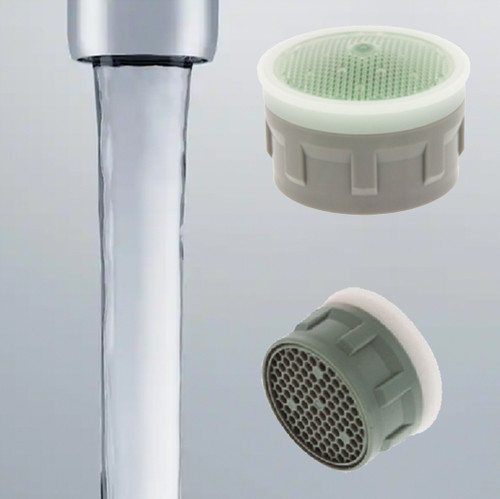 low flow insert 1.2 laminar flo aerator regular size faucet PCA laminar stream water sense clear saver green pressure compensating