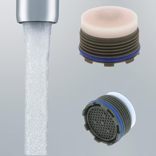 Neoperl  Cache Perlator MPN 16 0020 5 low flow 1.2 gpm Tiny Junior size insert WaterSense  aerator faucets M18.5 Threads Male no housing kitchen softflo bubble stream soft white aerated bathroom saver smart California Moen 180158 Replacement