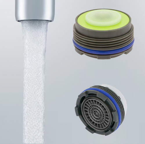 Neoperl  Cache perlator MPN  13 0800 5 Ultra low flow 0.5 gpm regular size Cascade standard  aerator faucets M24 Threads aerated soft Male no housing kitchen public bathroom saver Softflo