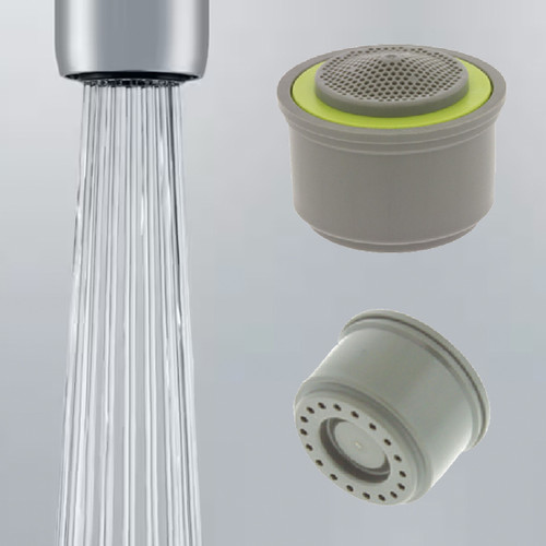 low flow Careguard insert 0.5 needle Spray flo aerated regular size faucet PCA Agion antimicrobial health care water saving Lime Green