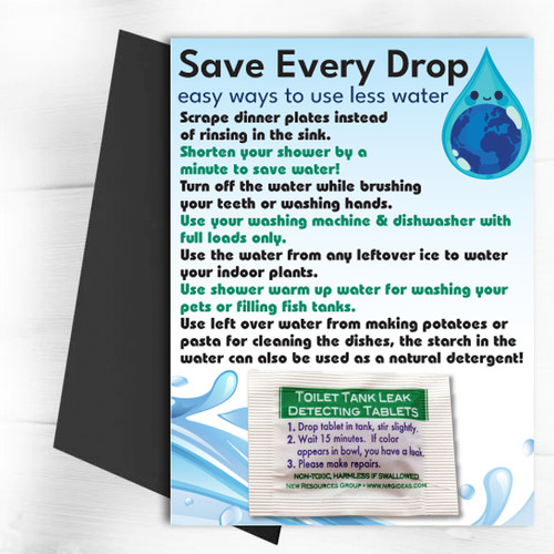 Dye Tablet Leak tips Magnet custom water saving ideas for the refrigerator blue tabs on fridge magnet logo tips save give away utility promo marketing give away Dye Tablet Leak tips Magnet custom water saving ideas for the refrigerator blue tabs on fridge magnet logo tips save give away utility promo marketing give away