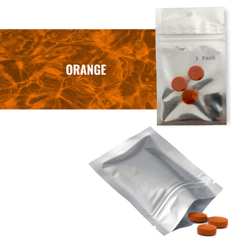 Orange Fluorescent water tracer leak dye tablets multi pack colors