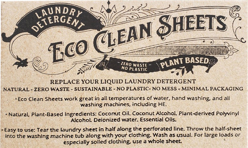 plant based laundry detergent concentrated sheets eco clean