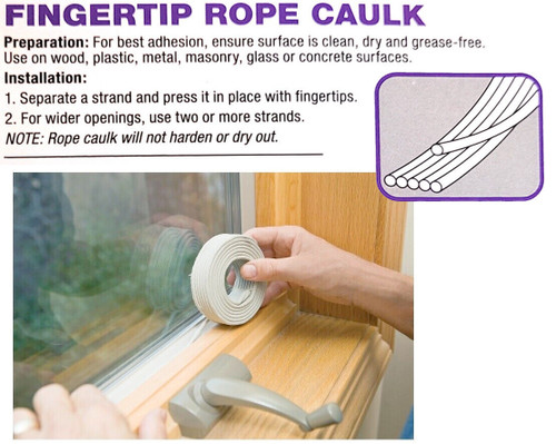 rope caulk custom kit, seal in drafts