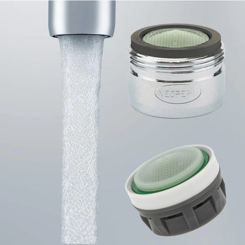 Moen 101010 Male Threaded 1.5GPM Replacement Aerator, 13/16 Threads Neoperl Dual Core junior male threaded 1.5 gpm part number 11 1700 5 low flow small aerator faucet replacement with washers 13/16”-27 aerated best for low pressure E34JKABCP