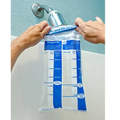 Low Flow Showerhead Washer Water Savng Kit -1.5 gpm Regulator + Dye Tabs & Measuring Bag