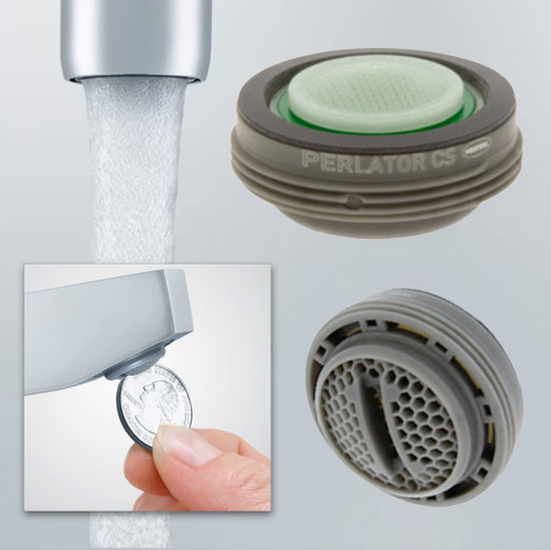 1.5 gpm Slim Junior 13/16" Regular 15/16" watersense eco flow bubble stream aerator kit low saver water saving air coin slot replacement kohler delta price pfister moen Replacement Delta Part# 3532LF-SF Woodbridge Hurst
