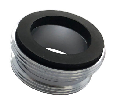 Neoperl 15336 Faucet Adapter 15/16"-27 Male threaded x bottom 55/64" -27 tightening grooves brass with chrome finish