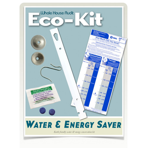 simple whole house eco kit - bathroom leak detector, flow bag, displacement custom water saving