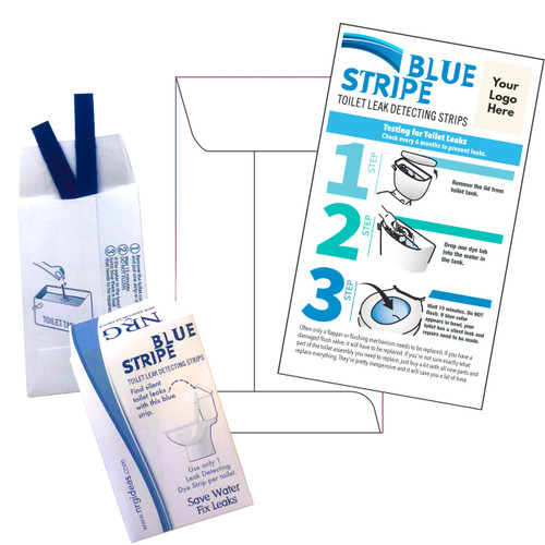 Blue Strip Leak Detector mailer direct to customer toilet leak detecting utility customer  saver