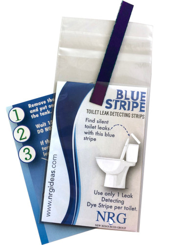 Custom Card Single Blue Stripe Silent Toilet Leak detecting Strip pack Tracing Dye