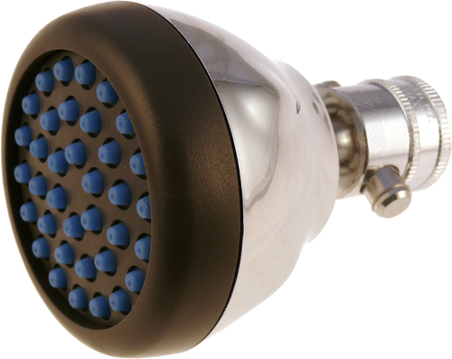 Easy to clean full flow spray clean shower head.