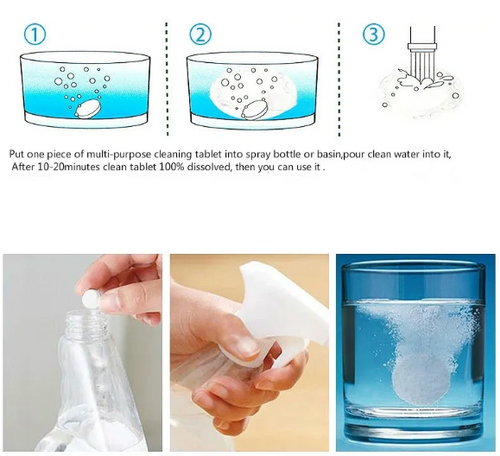 Clean Eco Friendly Detergent Sheets Custom Printed Package Concentrated Laundry Sheets + Cleaning Tabs  All-Purpose & Kitchen Magnet / Toilet Leak Detector