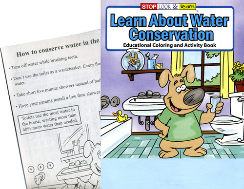 Learn about conservation coloring book children students water energy saving promo activity
