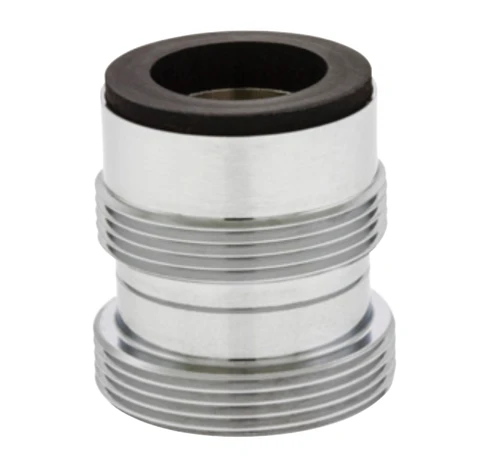 Delta adapter Neoperl part number 1530205 Top Thread:
Bottom Thread: Male 55/64”-27 chrome extended threads