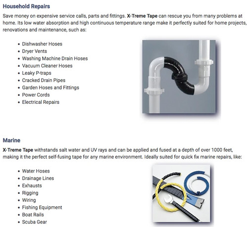 house repairs quick fix leaks, seal hose, plumbing pipes, boating rails, electrical stop leaky water
