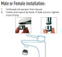 Male tom thumb faucet install