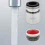 Neoperl  junior Dual Threaded threaded Vandal Proof 2.2 gpm part number 10 9590 5 Max flow small aerator faucet replacement with washers male female aerated best for low pressure