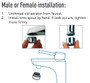 Install male tom thumb faucet aerator insert