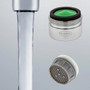 Neoperl laminar Junior male 1.5 gpm part number 12 8700 5 low flow healthcare aerator faucet replacement clear stream WaterSense 13/16" chrome Green small