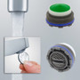 Neoperl  Cache Coin Slot Perlator MPN 16 0860 5  restricted low flow 1.5 gpm Junior size insert Aerated WaterSense  aerator faucets M21.5 Threads Male no housing soft white bubble stream kitchen bathroom saver Economy