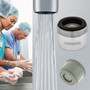 Neoperl needle spray CareGuard Dual Threaded 0.5 gpm part number 14 0200 5 Ultra low flow hospital bathroom aerator regular male 15/16" -27 x female 55/64" -27 faucet replacement shower stream healthcare scrub sink clinic Agion antimicrobial technology