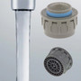 full flow Careguard insert 1.8 needle laminar clear flo aerated regular size faucet PCA Agion antimicrobial health care water saving clinic care light blue