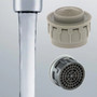 low flow Careguard insert 1.5 needle laminar clear flo aerated regular size faucet Agion antimicrobial health care water saving clinic care gray restricted sense